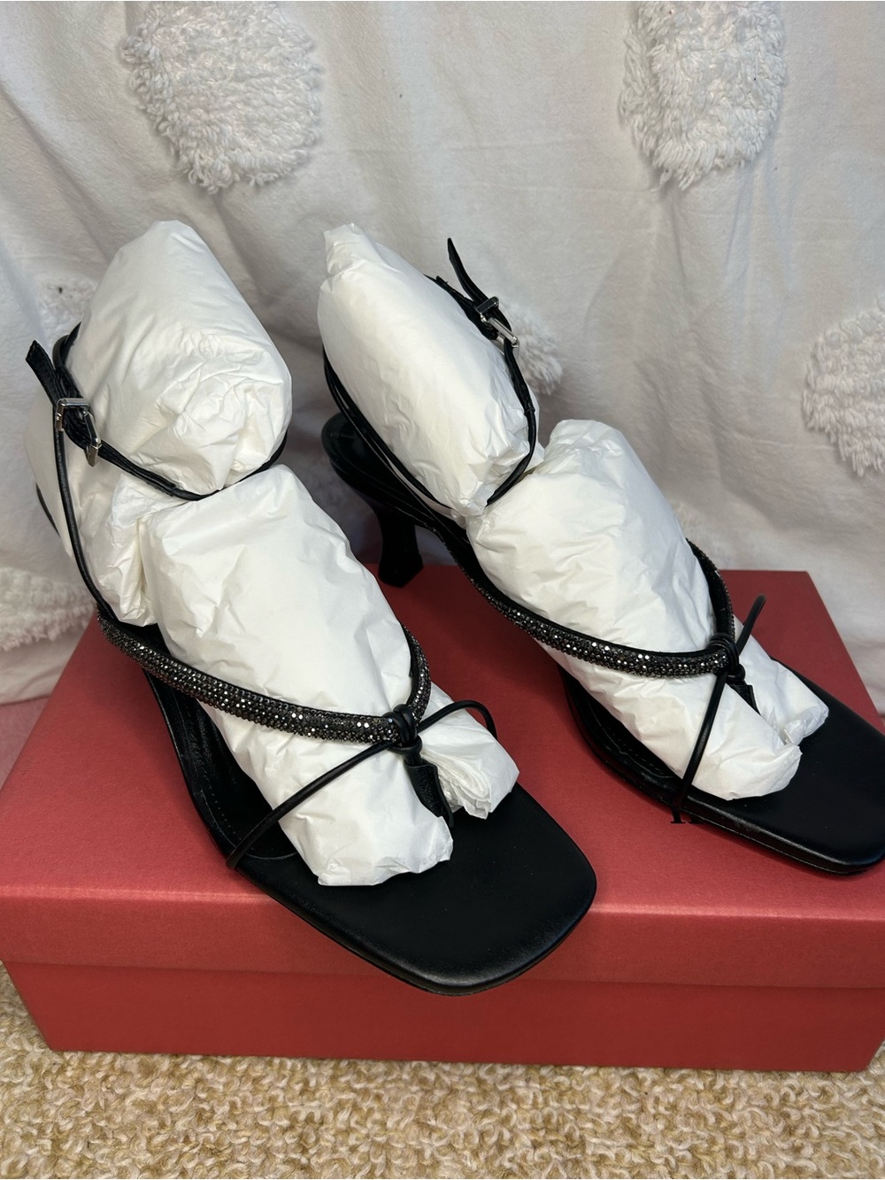 Maeve Rhinestone Strappy Heels - Picture 4 of 11